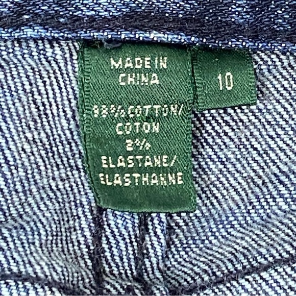 Lauren Jeans Co Blue Jeans Sz 10 Mid Rise Straight Leg Ralph Lauren - Picture 5 of 11